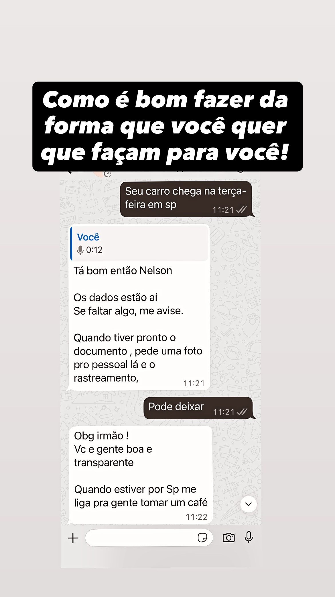 Depoimento de cliente ZapCars